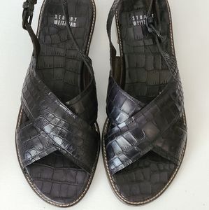 Stuart Weitzman- Croc Sandal